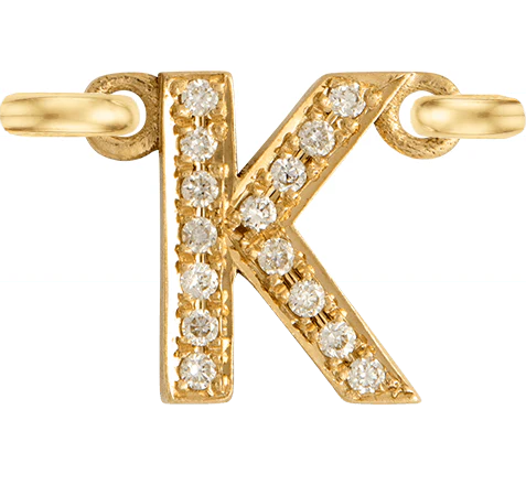 Yellow Gold, White Diamond Letter - Image 13