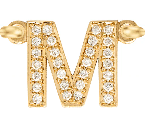 Yellow Gold, White Diamond Letter - Image 15