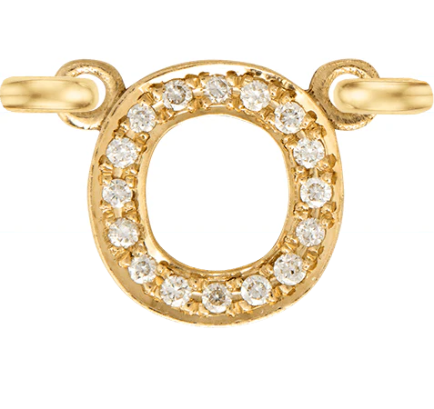 Yellow Gold, White Diamond Letter - Image 17