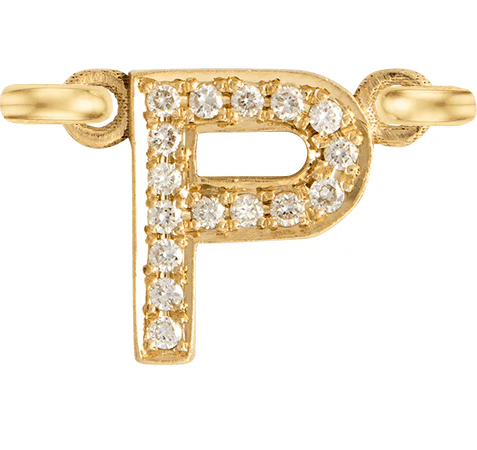 Yellow Gold, White Diamond Letter - Image 18