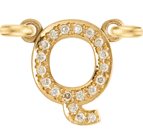 Yellow Gold, White Diamond Letter - Image 19