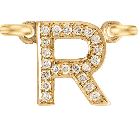 Yellow Gold, White Diamond Letter - Image 20