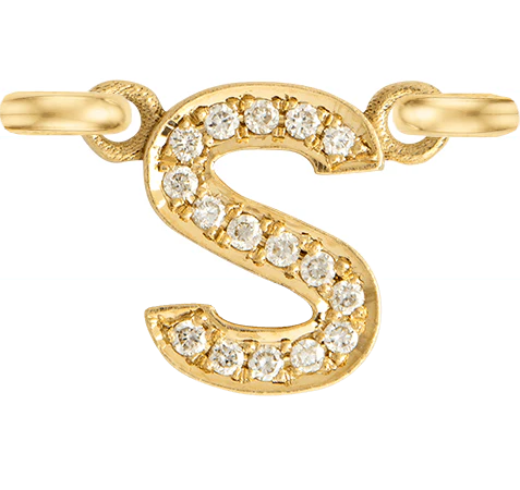 Yellow Gold, White Diamond Letter - Image 21