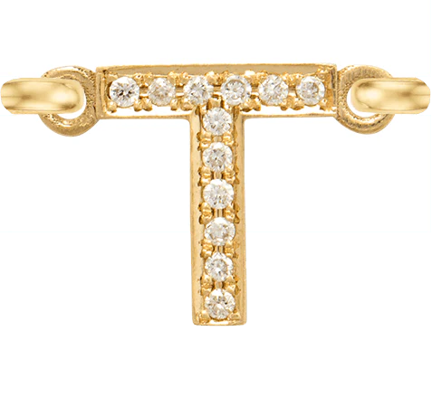 Yellow Gold, White Diamond Letter - Image 22