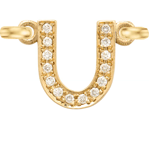Yellow Gold, White Diamond Letter - Image 23