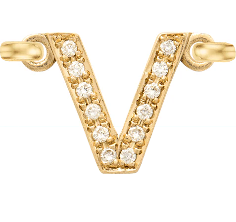 Yellow Gold, White Diamond Letter - Image 24