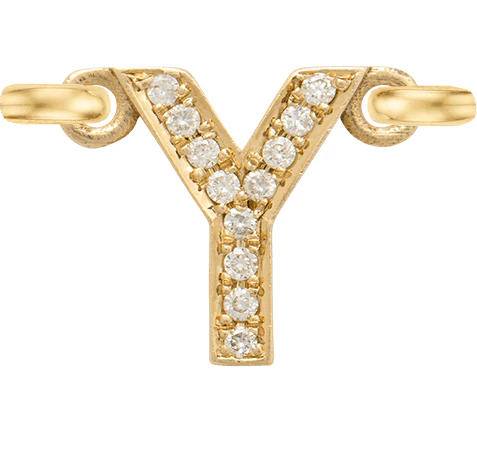 Yellow Gold, White Diamond Letter - Image 27
