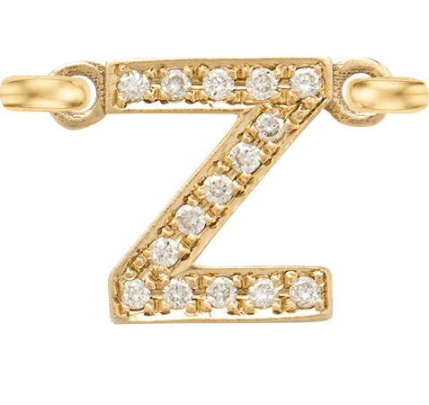 Yellow Gold, White Diamond Letter - Image 28