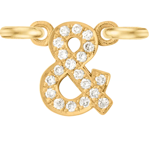 Yellow Gold, White Diamond Letter - Image 29
