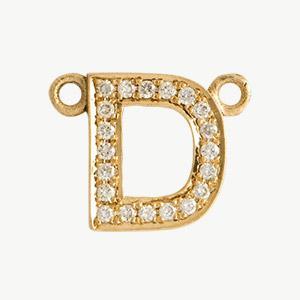 Yellow Gold, White Diamond Letter - Image 33