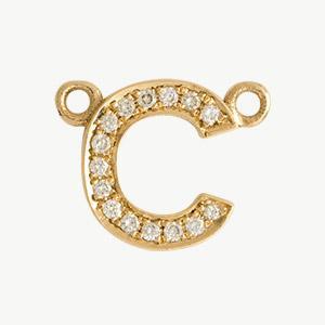 Yellow Gold, White Diamond Letter - Image 34