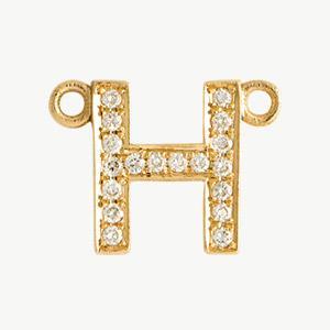 Yellow Gold, White Diamond Letter - Image 37