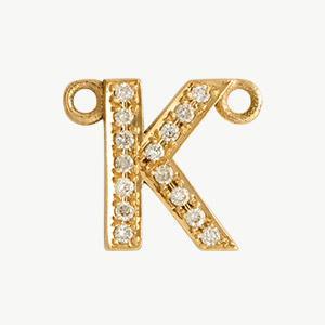 Yellow Gold, White Diamond Letter - Image 40