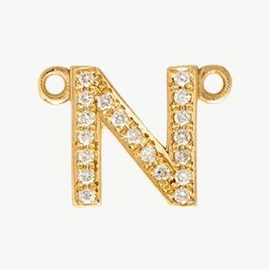 Yellow Gold, White Diamond Letter - Image 43