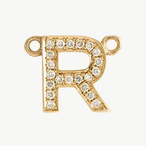 Yellow Gold, White Diamond Letter - Image 48