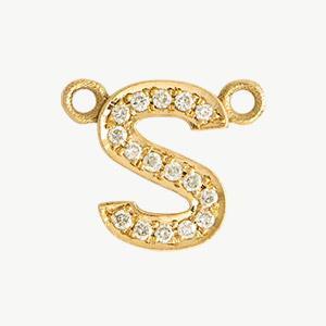 Yellow Gold, White Diamond Letter - Image 49