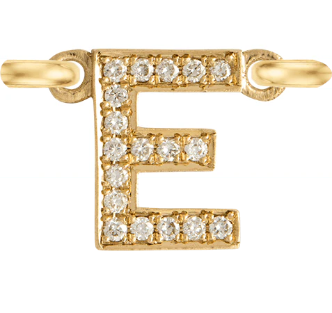 Yellow Gold, White Diamond Letter - Image 7