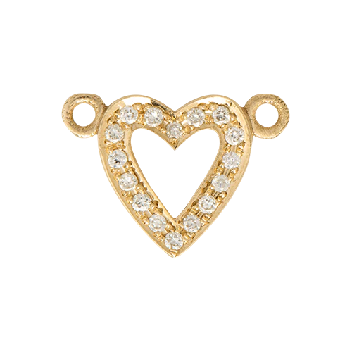 White Diamond + 14k Yellow Gold Letter Charm - Image 10
