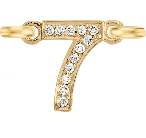Yellow Gold, White Diamond Number - Image 10