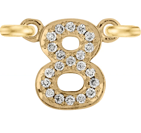 Yellow Gold, White Diamond Number - Image 11