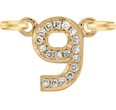 Yellow Gold, White Diamond Number - Image 12
