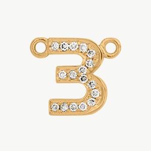 Yellow Gold, White Diamond Number - Image 15