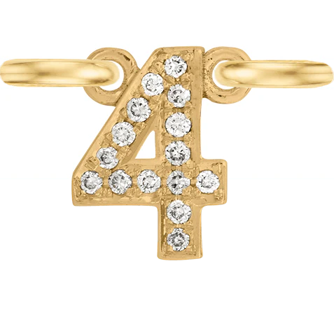 Yellow Gold, White Diamond Number - Image 7