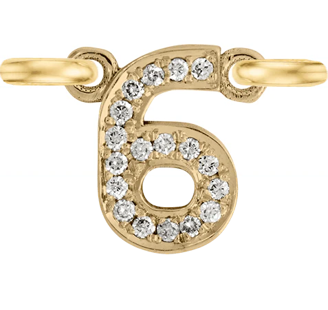 Yellow Gold, White Diamond Number - Image 9