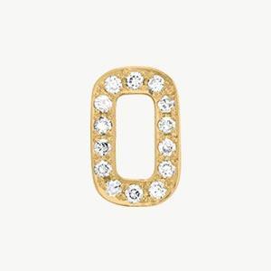 Yellow Gold, White Diamond Number Bead - Image 13