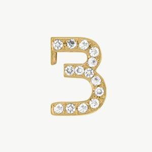 Yellow Gold, White Diamond Number Bead - Image 16