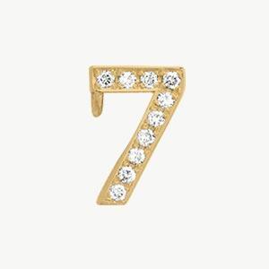Yellow Gold, White Diamond Number Bead - Image 20