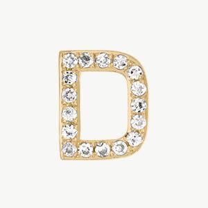 Yellow Gold, White Diamond Letter Bead - Image 33