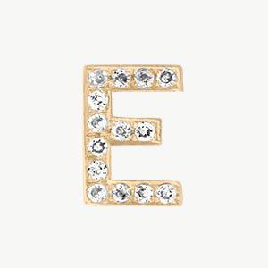 Yellow Gold, White Diamond Letter Bead - Image 34