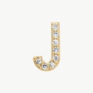 Yellow Gold, White Diamond Letter Bead - Image 39