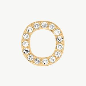 Yellow Gold, White Diamond Letter Bead - Image 44