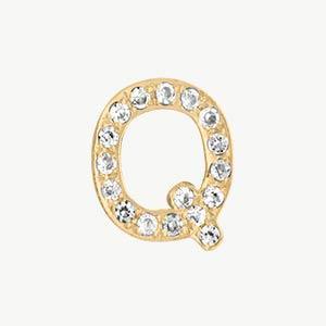 Yellow Gold, White Diamond Letter Bead - Image 46