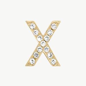 Yellow Gold, White Diamond Letter Bead - Image 53