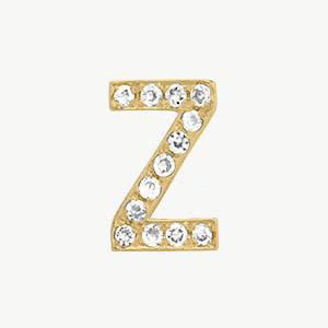 Yellow Gold, White Diamond Letter Bead - Image 55