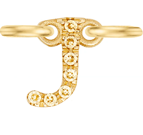 Yellow Gold, Yellow Sapphire Letter - Image 12