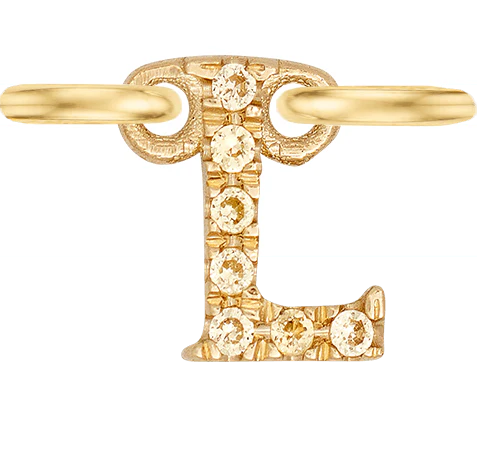 Yellow Gold, Yellow Sapphire Letter - Image 14