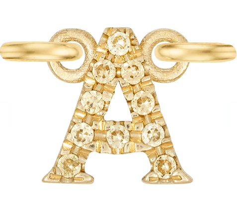 Yellow Gold, Yellow Sapphire Letter - Image 3