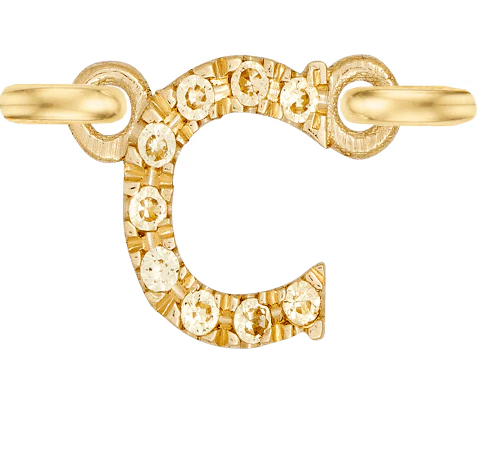 Yellow Gold, Yellow Sapphire Letter - Image 5