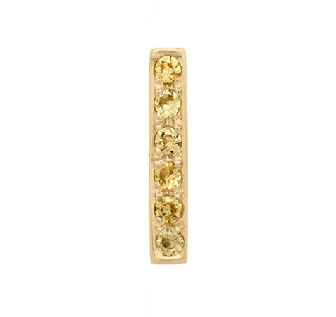 Yellow Gold, Yellow Sapphire Letter Bead - Image 11