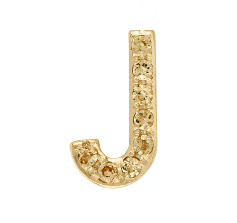 Yellow Gold, Yellow Sapphire Letter Bead - Image 12