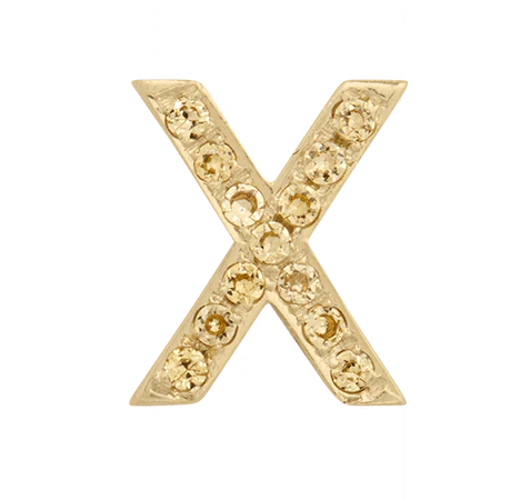 Yellow Gold, Yellow Sapphire Letter Bead - Image 26