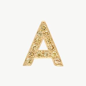 Yellow Gold, Yellow Sapphire Letter Bead - Image 29