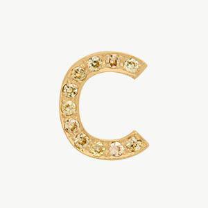 Yellow Gold, Yellow Sapphire Letter Bead - Image 31
