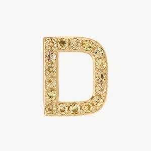 Yellow Gold, Yellow Sapphire Letter Bead - Image 32