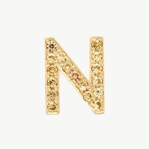 Yellow Gold, Yellow Sapphire Letter Bead - Image 42