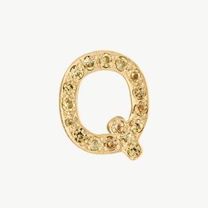Yellow Gold, Yellow Sapphire Letter Bead - Image 45